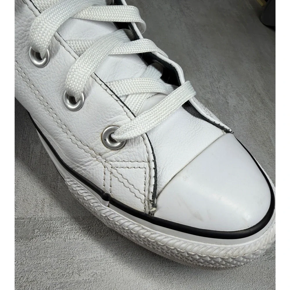 Converse Chuck Taylor All Star High Street White Leather Mid Top Mens 10 143726C